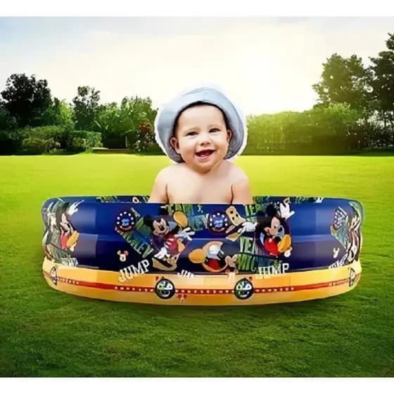 Piscina Infantil Inflável 130 Litros Mickey Disney Piscina Inflável Mickey Mouse