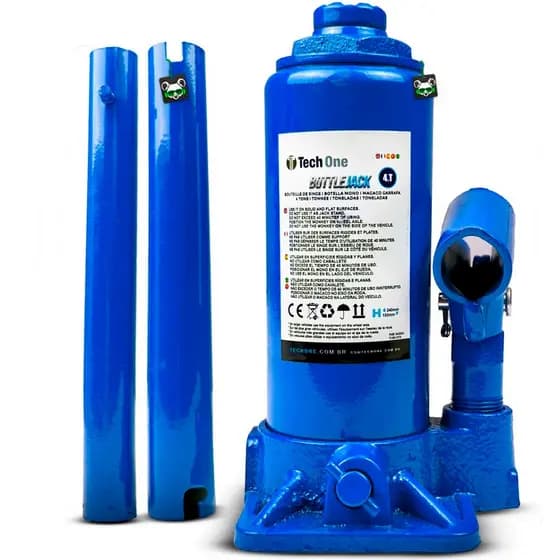 Macaco Hidráulico Garrafa 4T Portátil Tech One 4 Toneladas