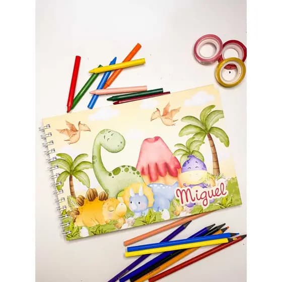 Caderno de desenho personalizado - folhas personalizadas