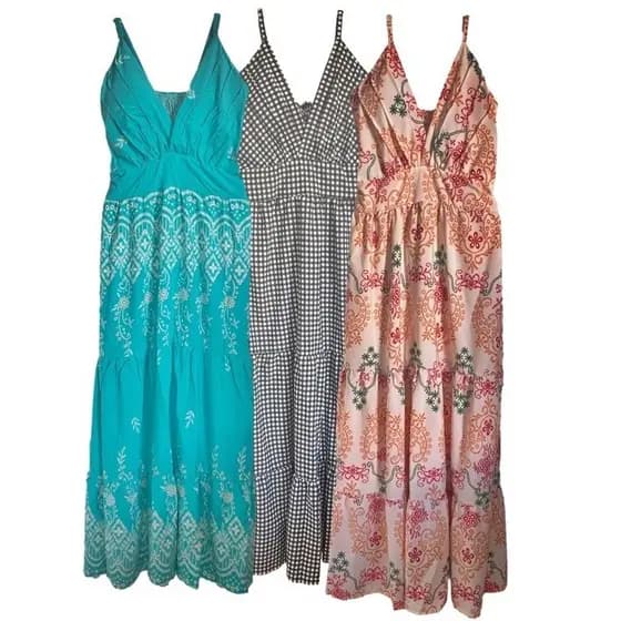 Vestido Longo Midi Feminino Estampado Alcinha Bojo 3 Maria Casual Festa Decotado Moda ref2736