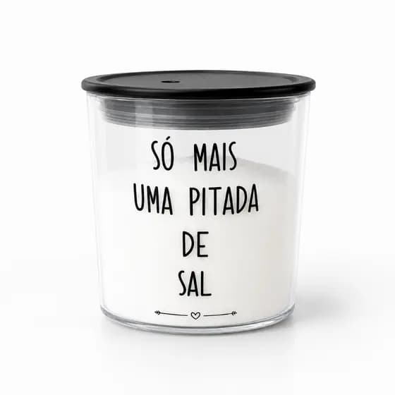 Pote Hermético 600 ml de Sal Decorado