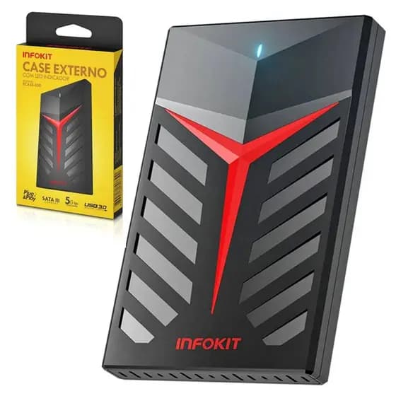 Case Gaveta Externo Para Hd Notebook 2,5 Usb 3.0 3.1 Para HD E SSD Sata Slim de Bolso