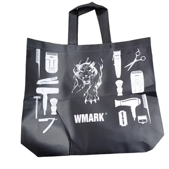 Sacola Rafia Retornavel Estampa Wmark Preto