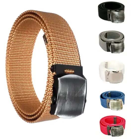 Cinto Plus size 170 ao 200 sport fino poliéster fivela de metal tamanhos diversas cores