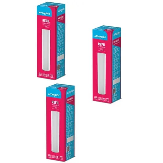 KIT 03 UN Refil Liso P/Acqua 230 RH ou outras marcas de filtros 9.3/4"