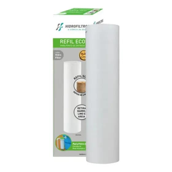 Refil Original Hidrofiltros Para Filtro Eco 25 Micra 9.3/4 Eco 9.3/4 para Caixa D'Água MID 9¾"