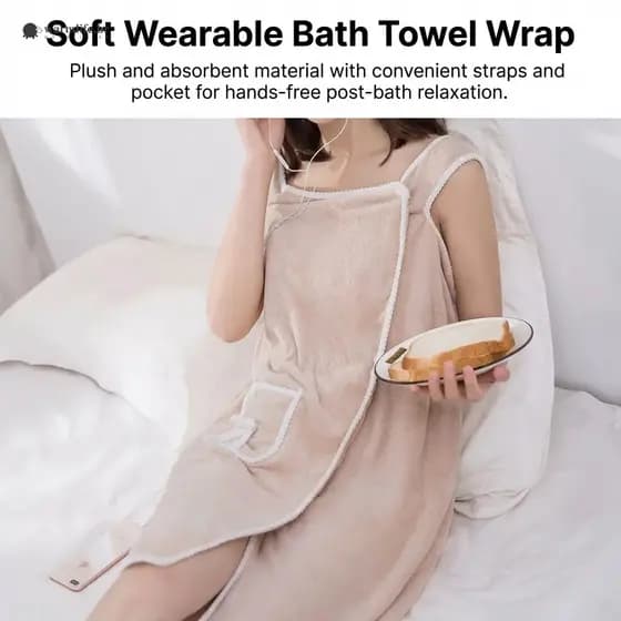 Toalha De Lã Coral Feminina Vestido Cinta Saia De Banho Macio Absorvente Secagem Rápida Casa Spa Viagem Wear