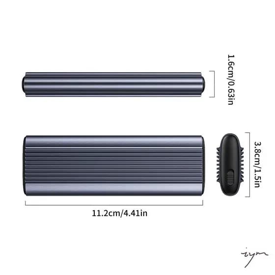 Gabinete Externo SSD M . 2-Dissipação Rápida De Calor Sem Ferramentas De Alumínio NVMe USB3.1 10 Gbps