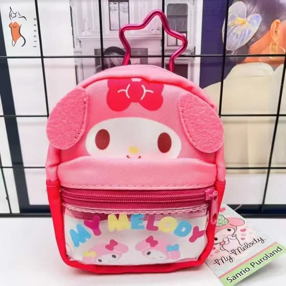 Mini Bolsa Escolar Porta-Moedas-Linda De Armazenamento Suspensa Com Mosquetão