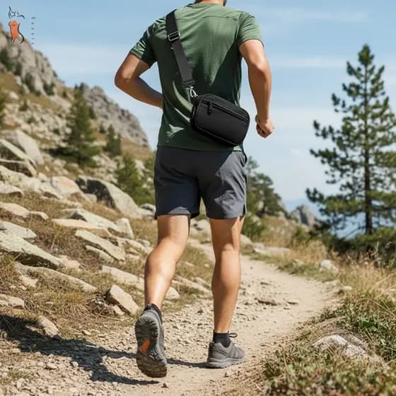 Bolsa Crossbody Impermeável Leve De Peito De Nylon Para Correr Esportes Ao Ar Livre E Viagens Como Pacote De Cintura