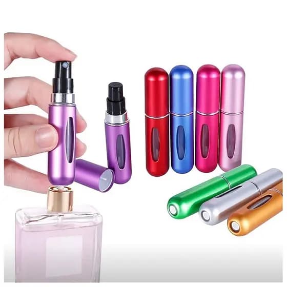 Kit 3 Mini Frasco Porta Perfume Recarregável Bolsa Viagem