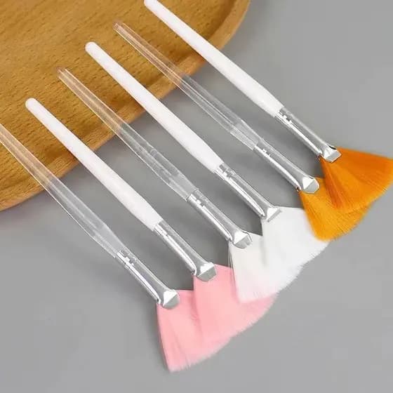 Kit 2 Pincel Seda Aplicação De Ácido Peeling Máscara Estética macio facial