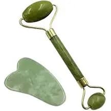 Kit Massageador Facial Jade Roller