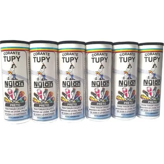 Corante em Pó Preto Tupy Nylon 06 unid - Corantes Tupy