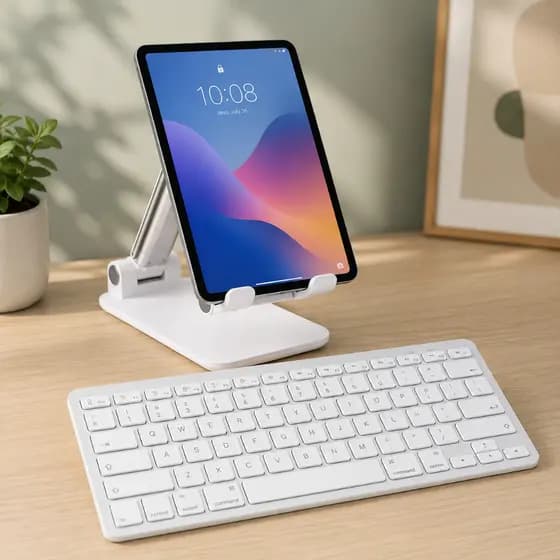 KIT para Tablet Samsung Galaxy S9 FE+, com Suporte + Teclado via Bluetooth