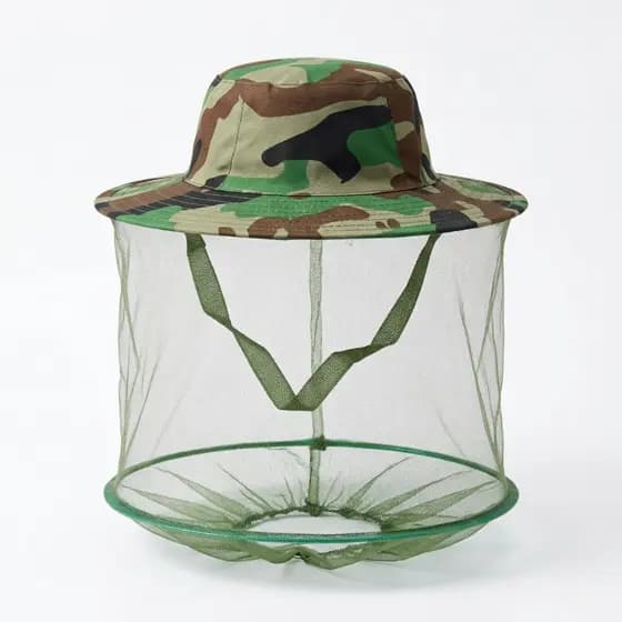 Chapéu Apicultor com Tela Proteção Abelha Mosquito Pesca Camping Mosquiteiro Profissional