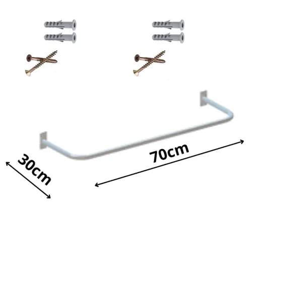 10 araras de parede de 70cm completa