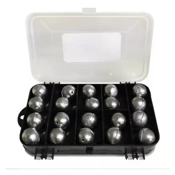 Kit De Chumbadas Pesca Com 100 Unidades e Estojo