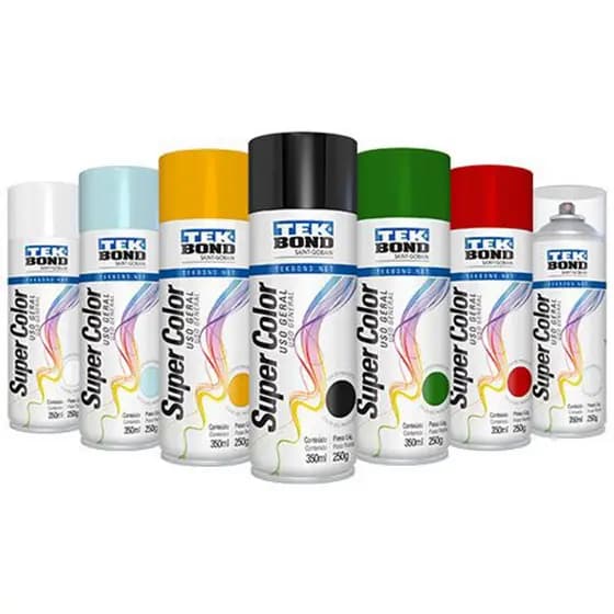Spray Super Color Tekbond Uso Geral 350ml/250g-ideal para papel-madeira-ferro e artesanato