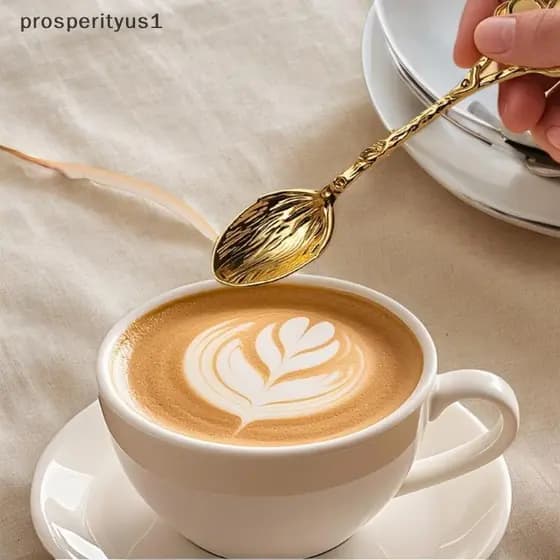 PRS Retro Metal Colher De Café Libélula Ramos Folhas Forma Sorvete Bolo Sobremesa Mistura De Leite Utensílios De Cozinha