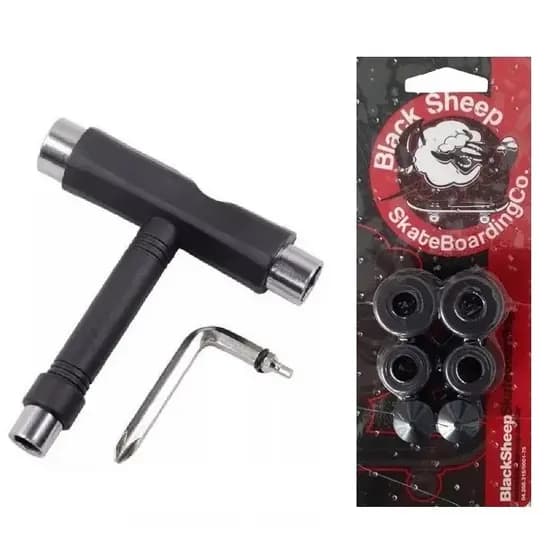 Chave T + Amortecedor Skate Black Sheep Skate Skateboard