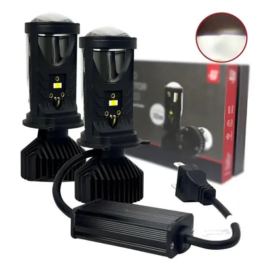 Kit Led H4 Projetor Canhão Elíptico 8500 Lúmens 12/24v 6000k