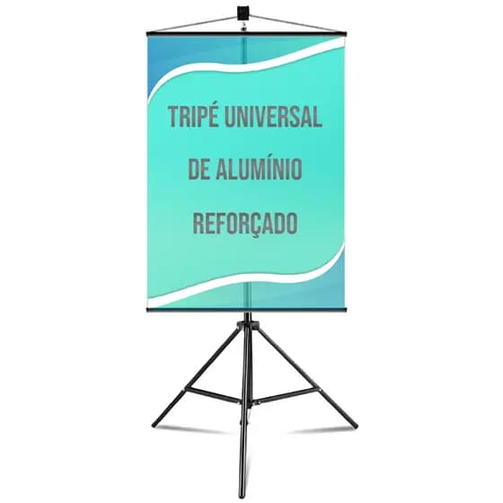 Tripé Banner 2.10m Regulável Alumínio Porta Banner Pedestal