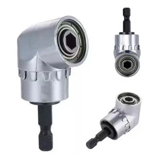 Adaptador Angular 105° para Furadeira e Parafusadeira – Extensão Hexagonal 1/4″ Parafusar em Ângulos Difíceis