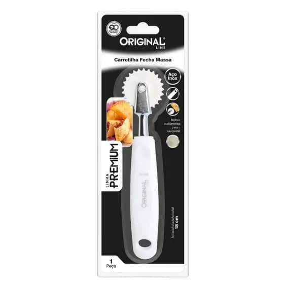 Carretilha Fechador De Pastel Massa 18cm Inox Premium Profissional Cozinha Utensílio Para Acabamento