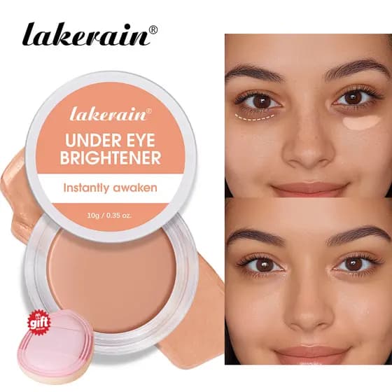 Creme Corretivo De Cobertura Total Lakerain-Esconde Olheiras , Marcas E Manchas De Acne , Ilumina Sob Os Olhos Uniforme