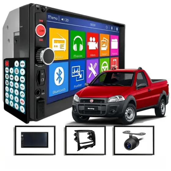 Multimidia Fiat Strada Working 2013/2014/2015/2016/2017/2018