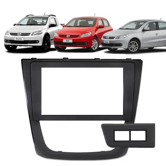 Moldura Central Multimídia Gol Voyage Saveiro G5 Preta
