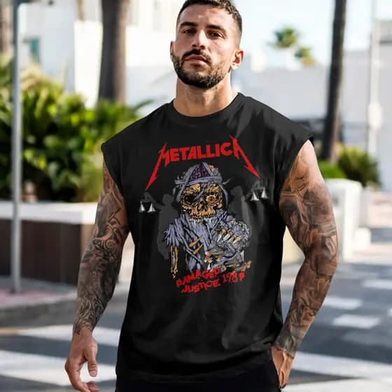 Camiseta Regata Machão Masculina Metallica Zombie regata rock masculina cavada