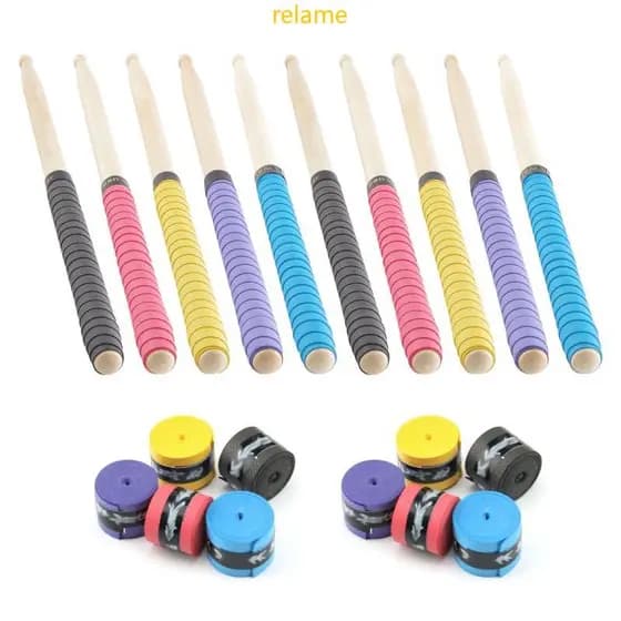 Rel Baqueta Apertos Tambor Percussão Suor Absorvido Aperto Absorver Envoltório