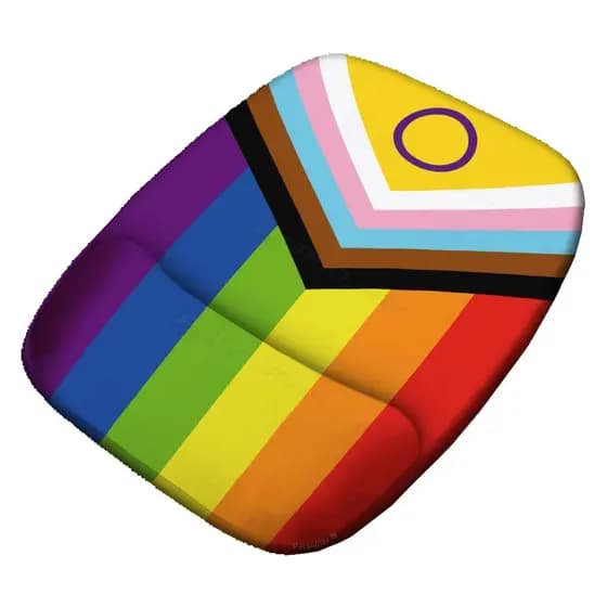Mouse Pad Lgbtqia+ Bandeira Pride Lgbt Ergonômico com Apoio de Pulso Presente Gay Lésbica Trnas