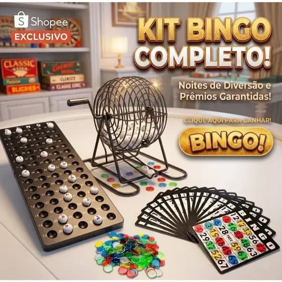Jogo De Bingo Metal Brinquedo Infantil Profissional Globo Completo Com Cartela 75 bolas Presente Natal