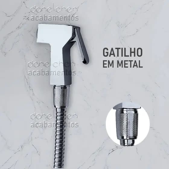 Ducha Íntima Metal Chuveiro Bidê Prata Ducha Higiênica Íntima