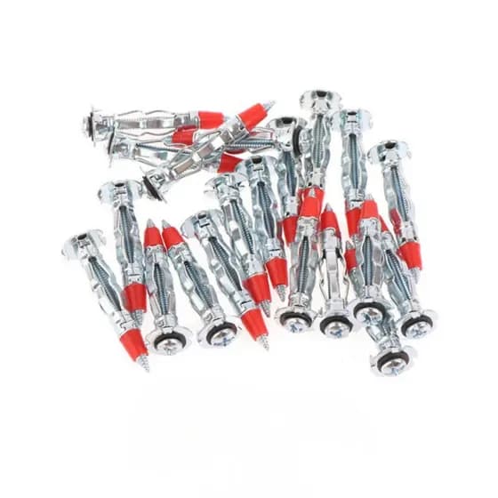 Kit 10 Bucha Metal 46 mm Parede Oca Drywall Parafuso