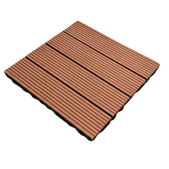 Deck Modular PVC 30x30 Mogno Para Piscina Jardim Sacada Cor Mogno