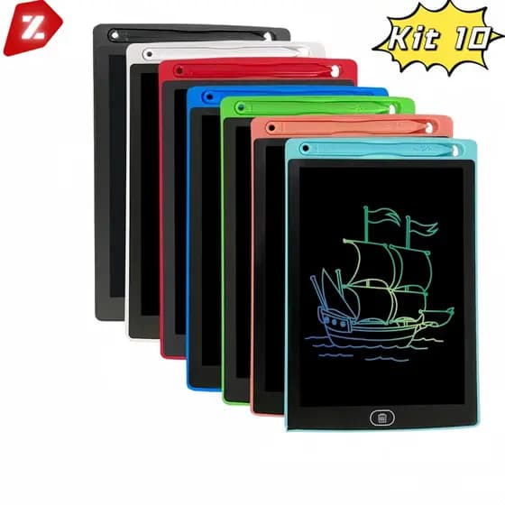 Kit 10 Lousa Mágica Tela Lcd Tablet Infantil De Escrever E Desenhar 8.5 Polegadas brinquedo infantil Para menina/menino