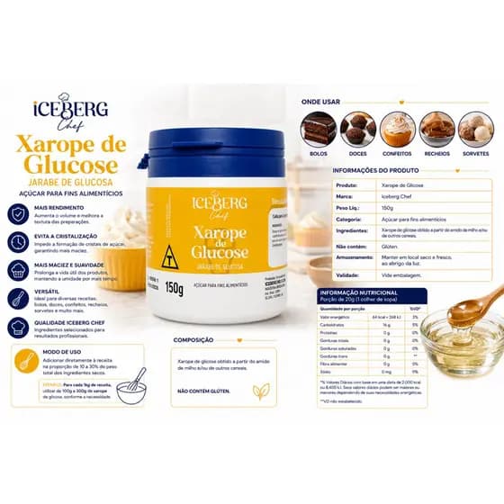 Xarope de Glucose 150g - Iceberg
