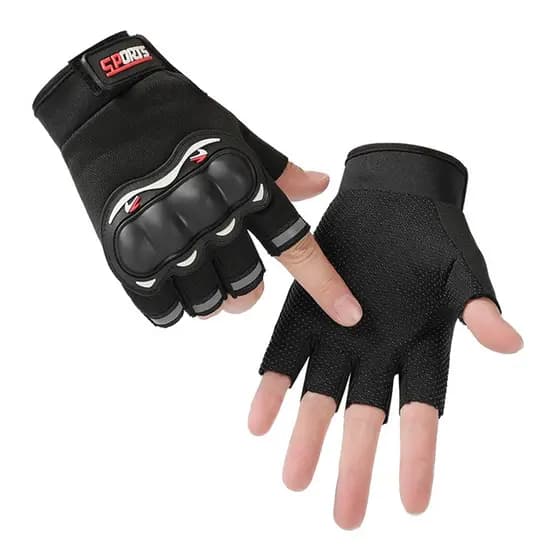 Luva Meio Dedo Para Ciclista Bike Bicicleta Moto Com Proteção