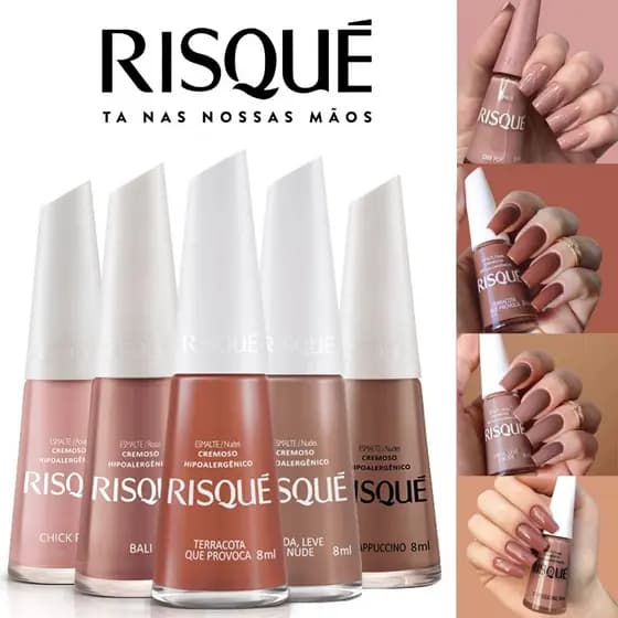 Esmaltes Risqué Tons Nude Marrons Terracota Esmaltes Atacado