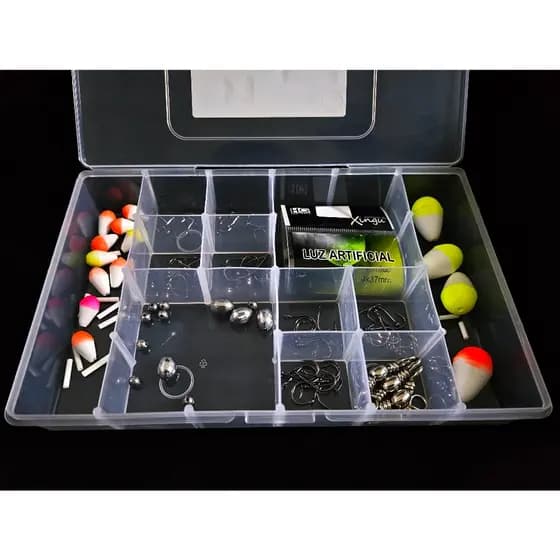 Kit Pesca Premium Profissional Pescaria Esportiva Acessórios Completo Caixa Estojo Traia Equipamentos Combo Pescar