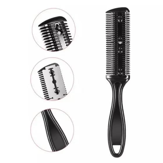 Kit 4 Pente navalha desfiador de cabelo e barba