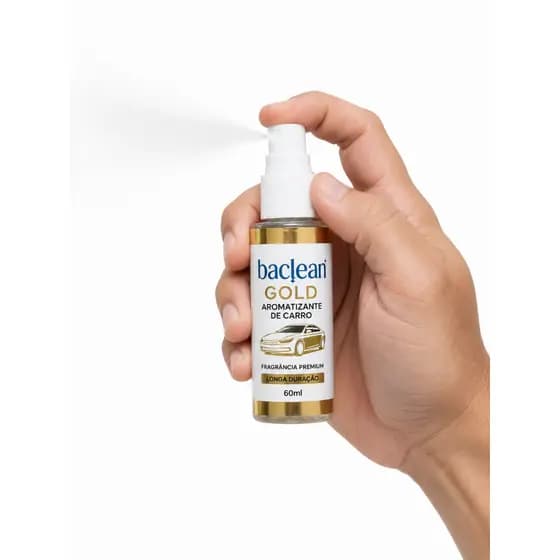 Aromatizante Automotivo Spray Baclean Gold 30ml Longa Duração Premium Carro Perfumado