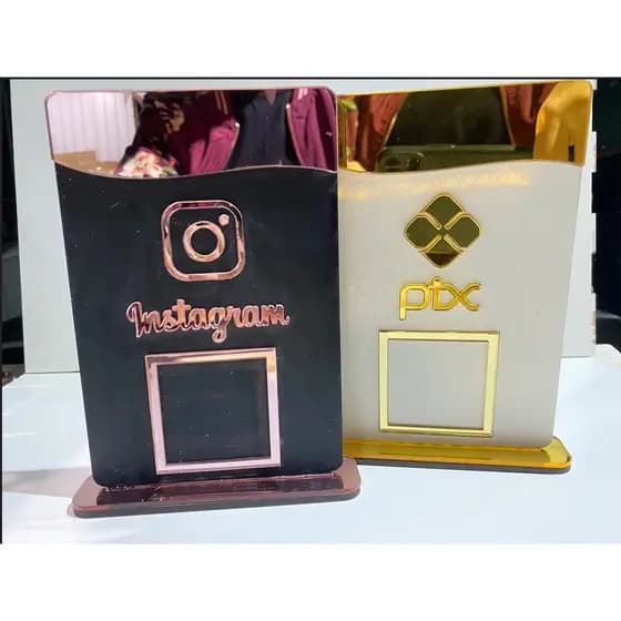 Placa Pix Para Pagamento Acrilico e MDF 1 QRCode