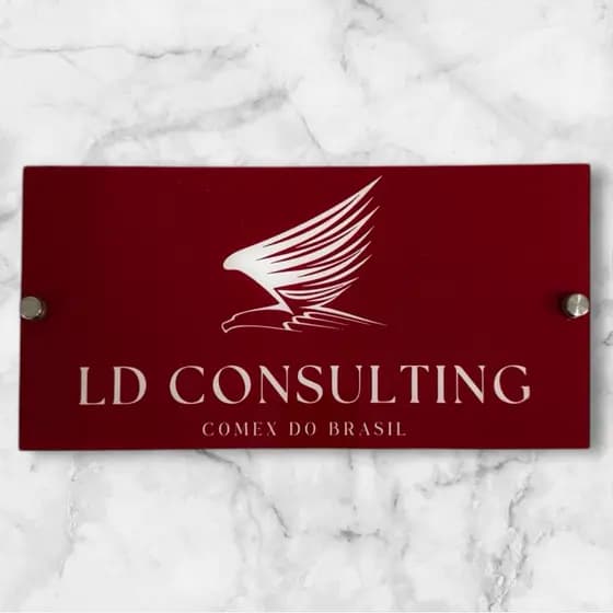 Placa Identificação Sinalização De Porta Personalizada 1un - 30x7cm Acrilico Alta qualidade