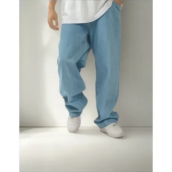 Calça Jeans Balão Masculino Baggy Boca Larga