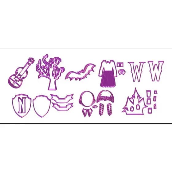 Kit Cortador Wandinha 5 cm